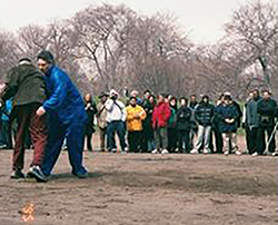 Push Hands Demo Push Hands Demo at Tai Chi Day in Central Park NYC